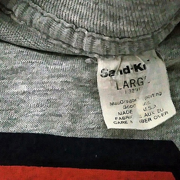 Vintage Syracuse University Orangemen T Shirt L 80s Sand Knit Single Stitch Tee - Picture 3 of 6